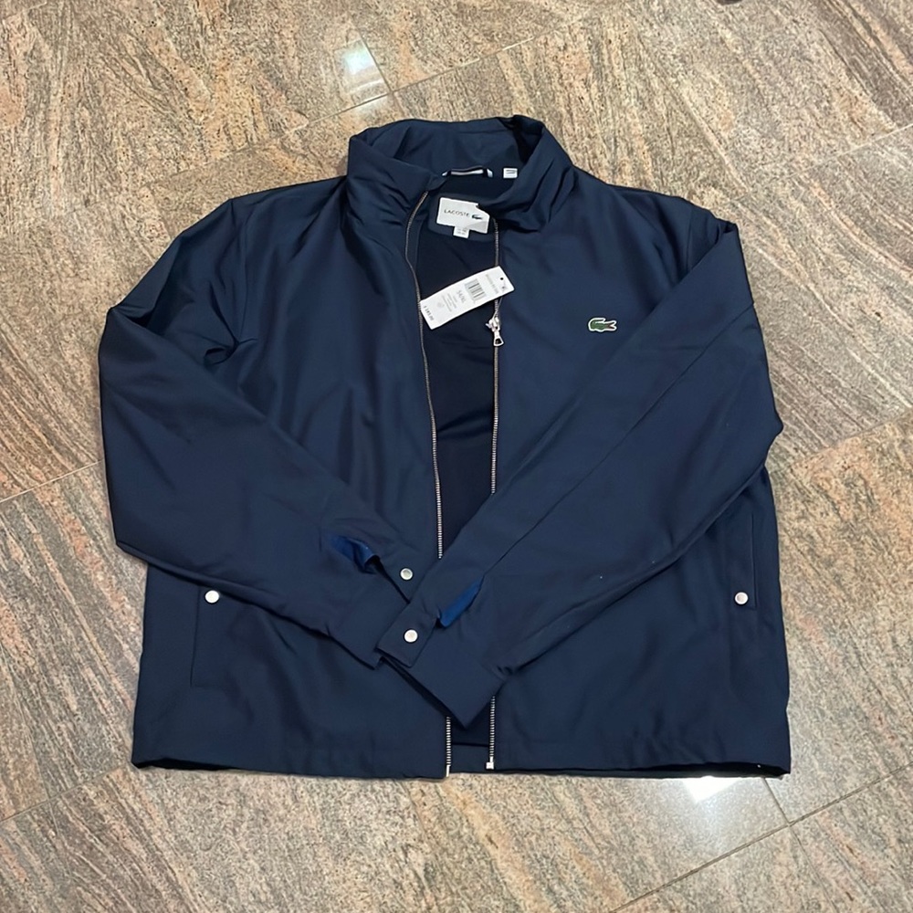 Men’s Lacoste Rain Jacket Sz XL (BH2331) NWT Navy